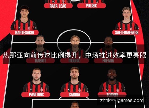 热那亚向前传球比例提升,中场推进效率更亮眼 热那亚向前传球比例提升,中场推进效率更亮眼